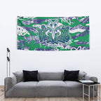 New Zealand Warriors Rugby Tapestry Graffiti Typography Urban Camo Abstract Street Style