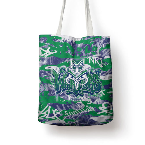 New Zealand Warriors Rugby Tote Bag Graffiti Typography Urban Camo Abstract Street Style