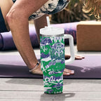 New Zealand Warriors Rugby Tumbler With Handle Graffiti Typography Urban Camo Abstract Street Style