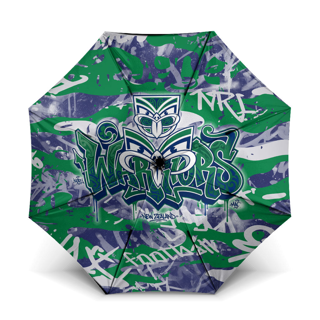 New Zealand Warriors Rugby Umbrella Graffiti Typography Urban Camo Abstract Street Style