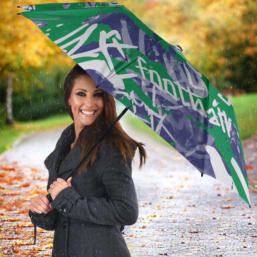 New Zealand Warriors Rugby Umbrella Graffiti Typography Urban Camo Abstract Street Style