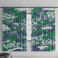 New Zealand Warriors Rugby Window Curtain Graffiti Typography Urban Camo Abstract Street Style