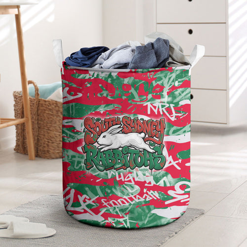 South Sydney Rabbitohs Rugby Laundry Basket Graffiti Typography Urban Camo Abstract Street Style