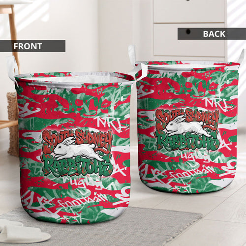 South Sydney Rabbitohs Rugby Laundry Basket Graffiti Typography Urban Camo Abstract Street Style