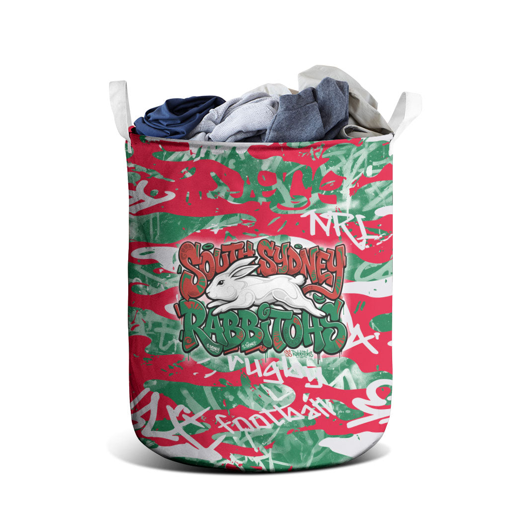 South Sydney Rabbitohs Rugby Laundry Basket Graffiti Typography Urban Camo Abstract Street Style