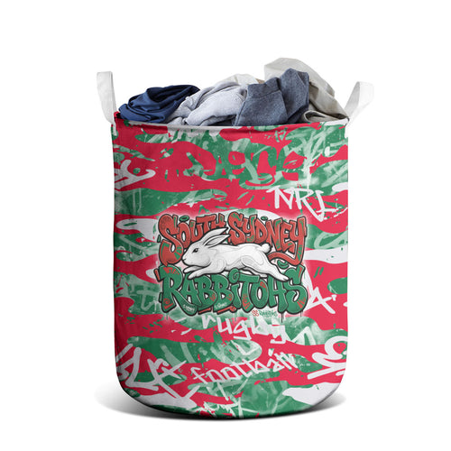 South Sydney Rabbitohs Rugby Laundry Basket Graffiti Typography Urban Camo Abstract Street Style