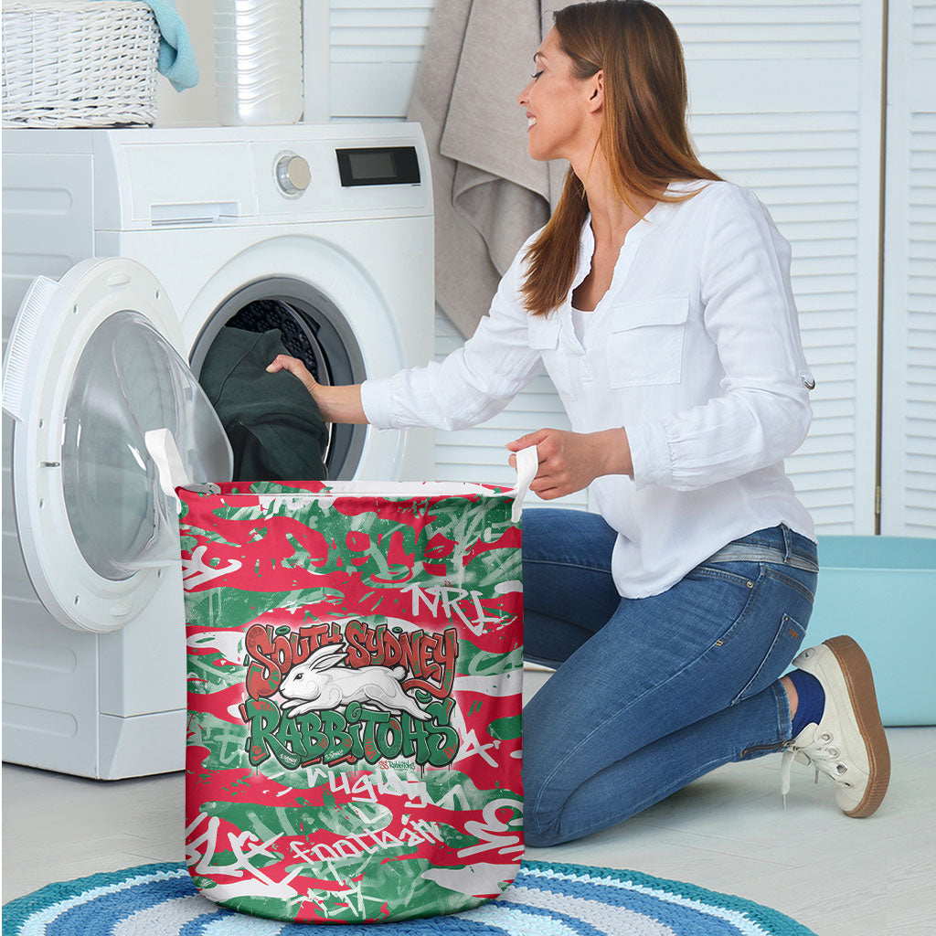 South Sydney Rabbitohs Rugby Laundry Basket Graffiti Typography Urban Camo Abstract Street Style