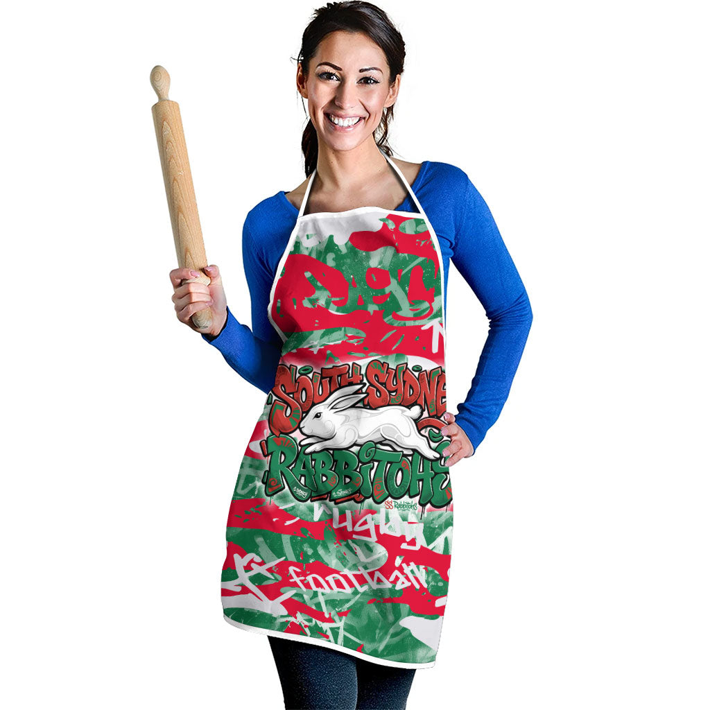 South Sydney Rabbitohs Rugby Apron Graffiti Typography Urban Camo Abstract Street Style