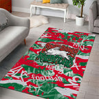 South Sydney Rabbitohs Rugby Area Rug Graffiti Typography Urban Camo Abstract Street Style