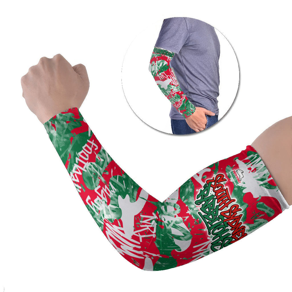 South Sydney Rabbitohs Rugby Arm Sleeves Graffiti Typography Urban Camo Abstract Street Style