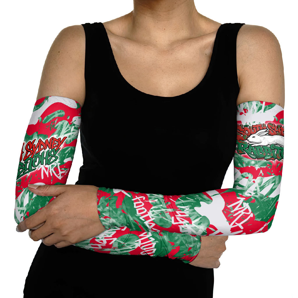 South Sydney Rabbitohs Rugby Arm Sleeves Graffiti Typography Urban Camo Abstract Street Style
