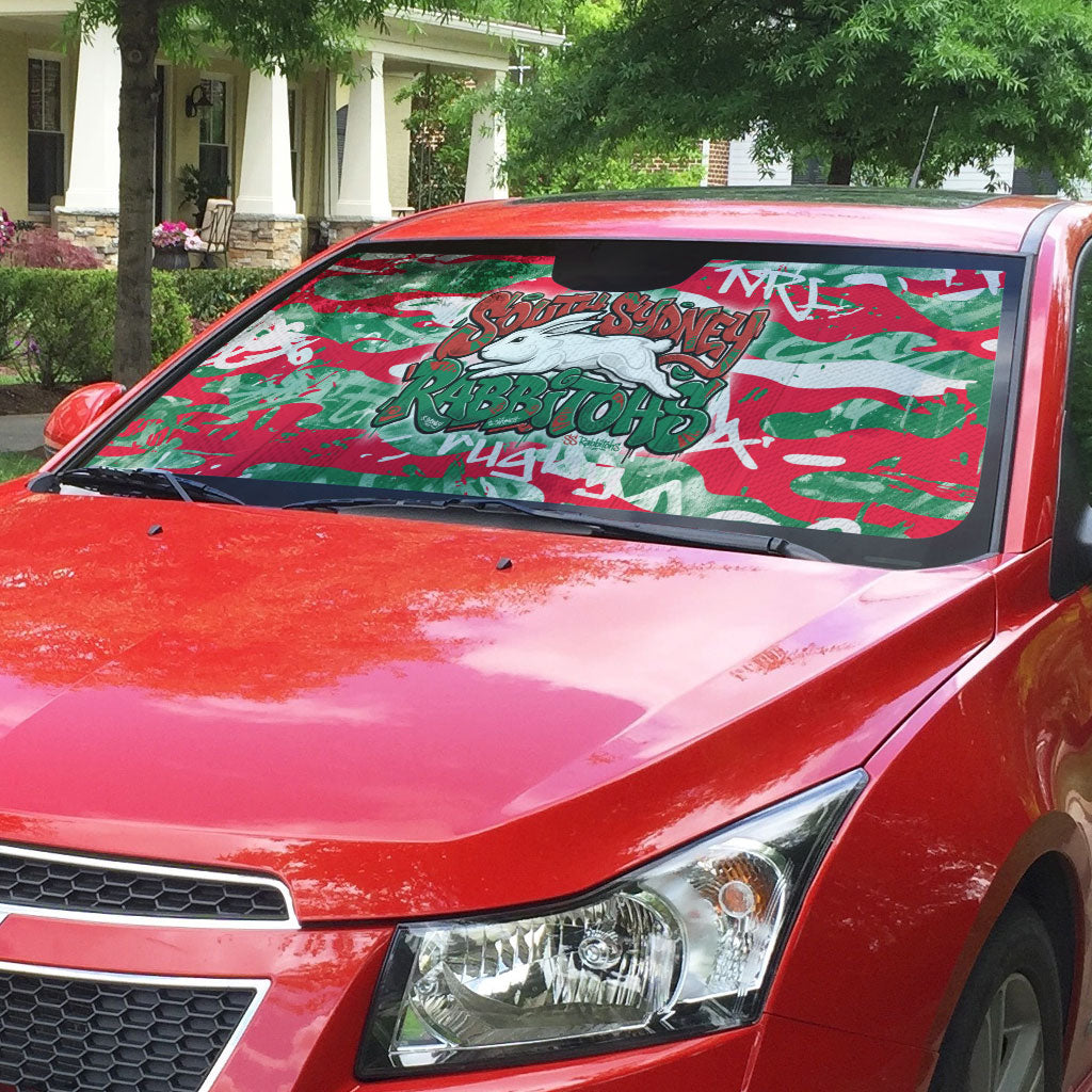 South Sydney Rabbitohs Rugby Auto Sun Shade Graffiti Typography Urban Camo Abstract Street Style