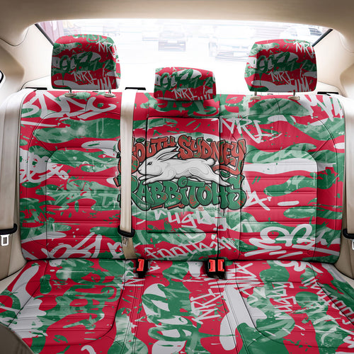 South Sydney Rabbitohs Rugby Back Car Seat Cover Graffiti Typography Urban Camo Abstract Street Style