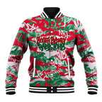 South Sydney Rabbitohs Rugby Baseball Jacket Graffiti Typography Urban Camo Abstract Street Style