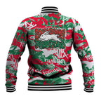 South Sydney Rabbitohs Rugby Baseball Jacket Graffiti Typography Urban Camo Abstract Street Style