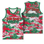 South Sydney Rabbitohs Rugby Basketball Jersey Graffiti Typography Urban Camo Abstract Street Style