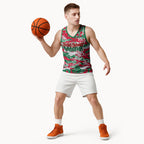 South Sydney Rabbitohs Rugby Basketball Jersey Graffiti Typography Urban Camo Abstract Street Style