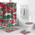 South Sydney Rabbitohs Rugby Bathroom Set Graffiti Typography Urban Camo Abstract Street Style