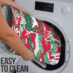 South Sydney Rabbitohs Rugby Bathroom Set Graffiti Typography Urban Camo Abstract Street Style