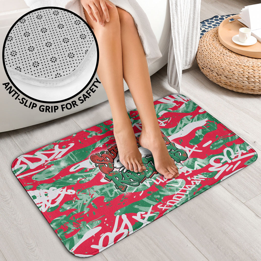 South Sydney Rabbitohs Rugby Bathroom Set Graffiti Typography Urban Camo Abstract Street Style