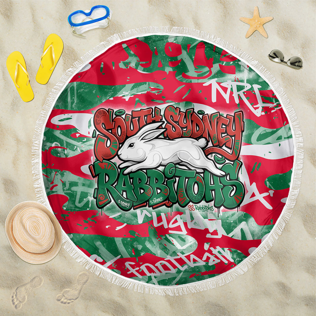 South Sydney Rabbitohs Rugby Beach Blanket Graffiti Typography Urban Camo Abstract Street Style