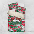South Sydney Rabbitohs Rugby Bedding Set Graffiti Typography Urban Camo Abstract Street Style