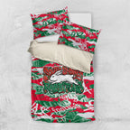 South Sydney Rabbitohs Rugby Bedding Set Graffiti Typography Urban Camo Abstract Street Style