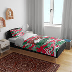 South Sydney Rabbitohs Rugby Bedding Set Graffiti Typography Urban Camo Abstract Street Style