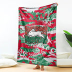 South Sydney Rabbitohs Rugby Blanket Graffiti Typography Urban Camo Abstract Street Style