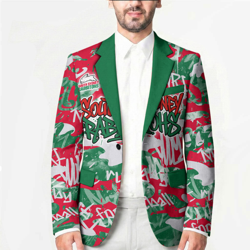 South Sydney Rabbitohs Rugby Blazer Graffiti Typography Urban Camo Abstract Street Style