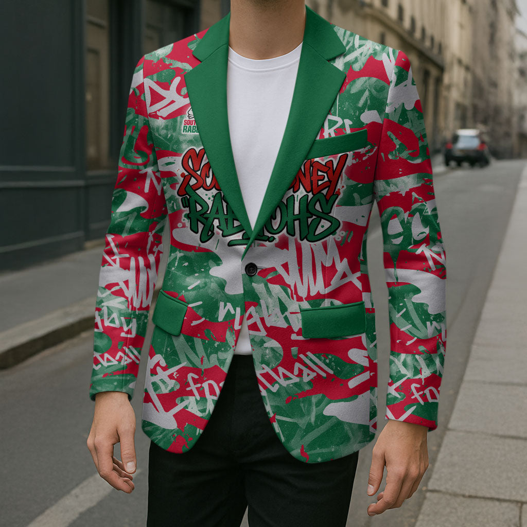 South Sydney Rabbitohs Rugby Blazer Graffiti Typography Urban Camo Abstract Street Style