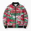South Sydney Rabbitohs Rugby Bomber Puffer Jacket Graffiti Typography Urban Camo Abstract Street Style