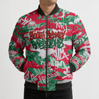 South Sydney Rabbitohs Rugby Bomber Puffer Jacket Graffiti Typography Urban Camo Abstract Street Style