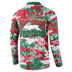 South Sydney Rabbitohs Rugby Button Sweatshirt Graffiti Typography Urban Camo Abstract Street Style