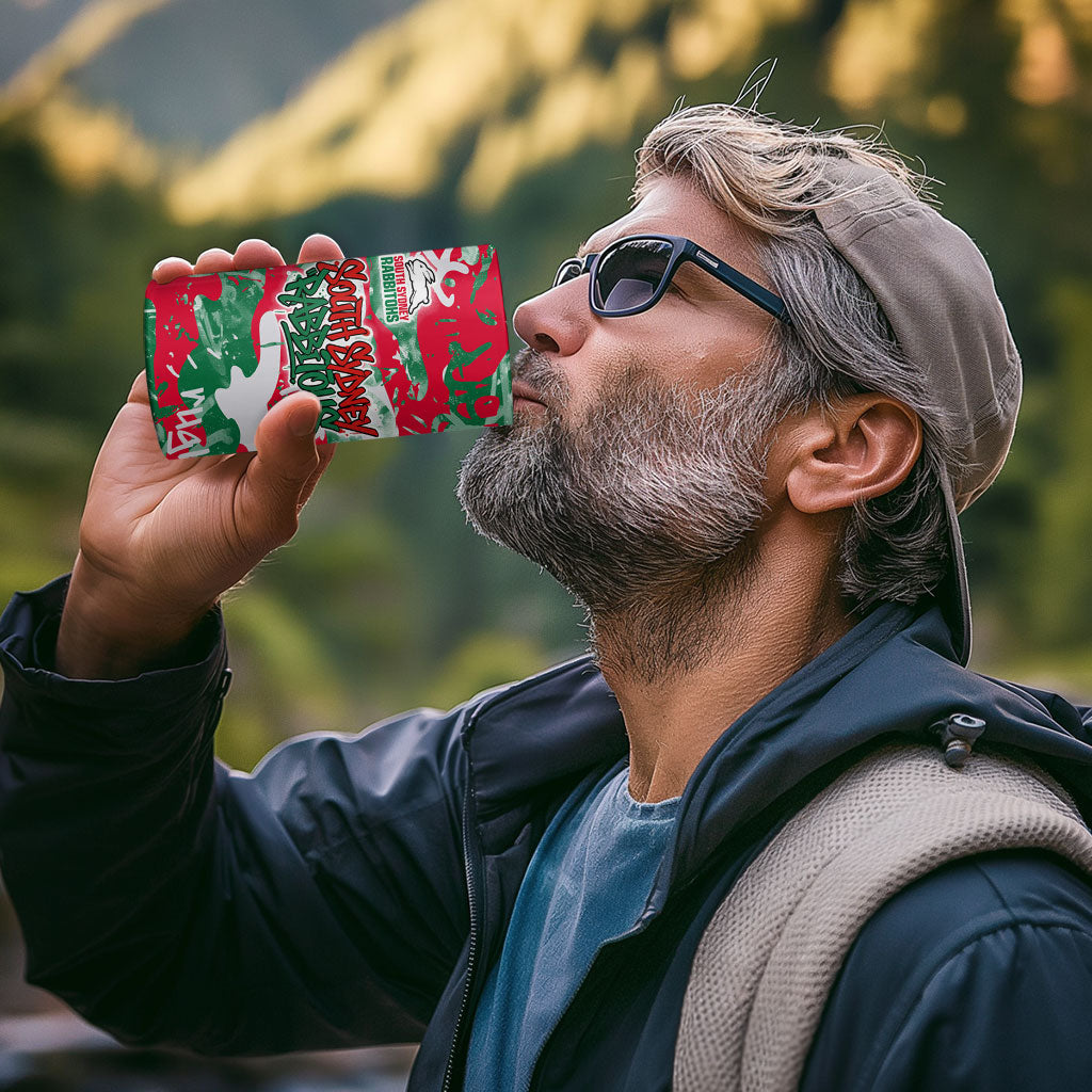 South Sydney Rabbitohs Rugby 4 in 1 Can Cooler Tumbler Graffiti Typography Urban Camo Abstract Street Style
