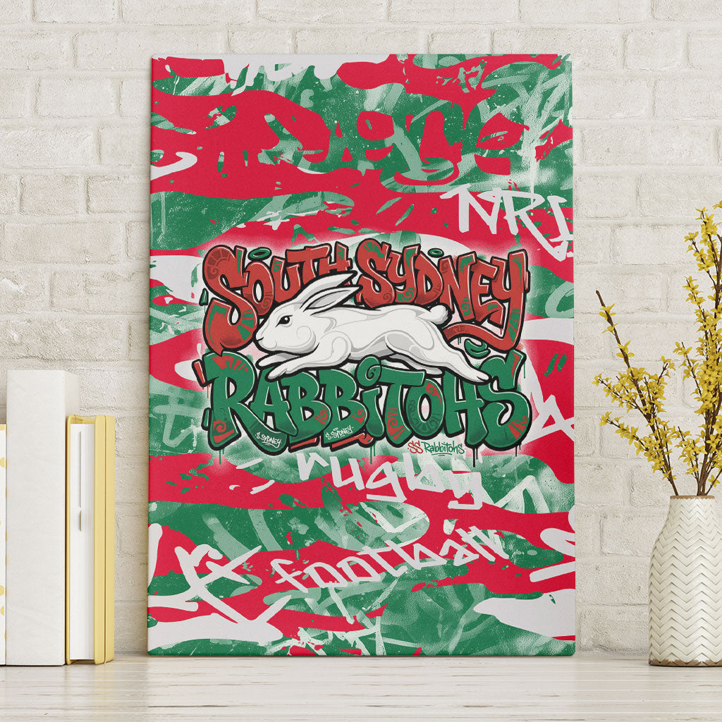 South Sydney Rabbitohs Rugby Canvas Wall Art Graffiti Typography Urban Camo Abstract Street Style