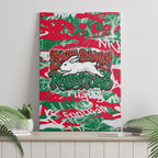 South Sydney Rabbitohs Rugby Canvas Wall Art Graffiti Typography Urban Camo Abstract Street Style