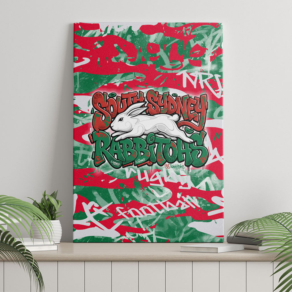 South Sydney Rabbitohs Rugby Canvas Wall Art Graffiti Typography Urban Camo Abstract Street Style