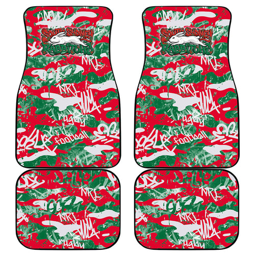 South Sydney Rabbitohs Rugby Car Mats Graffiti Typography Urban Camo Abstract Street Style