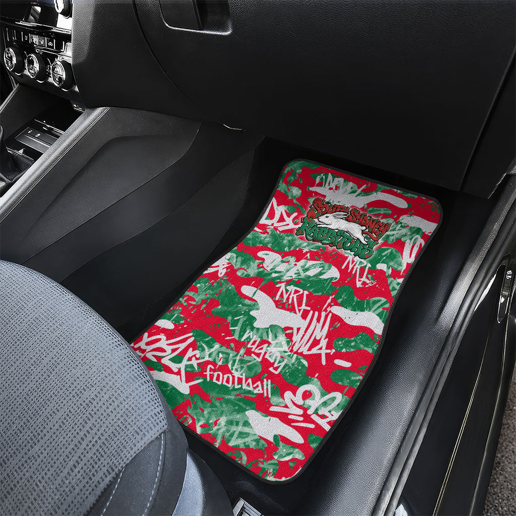 South Sydney Rabbitohs Rugby Car Mats Graffiti Typography Urban Camo Abstract Street Style