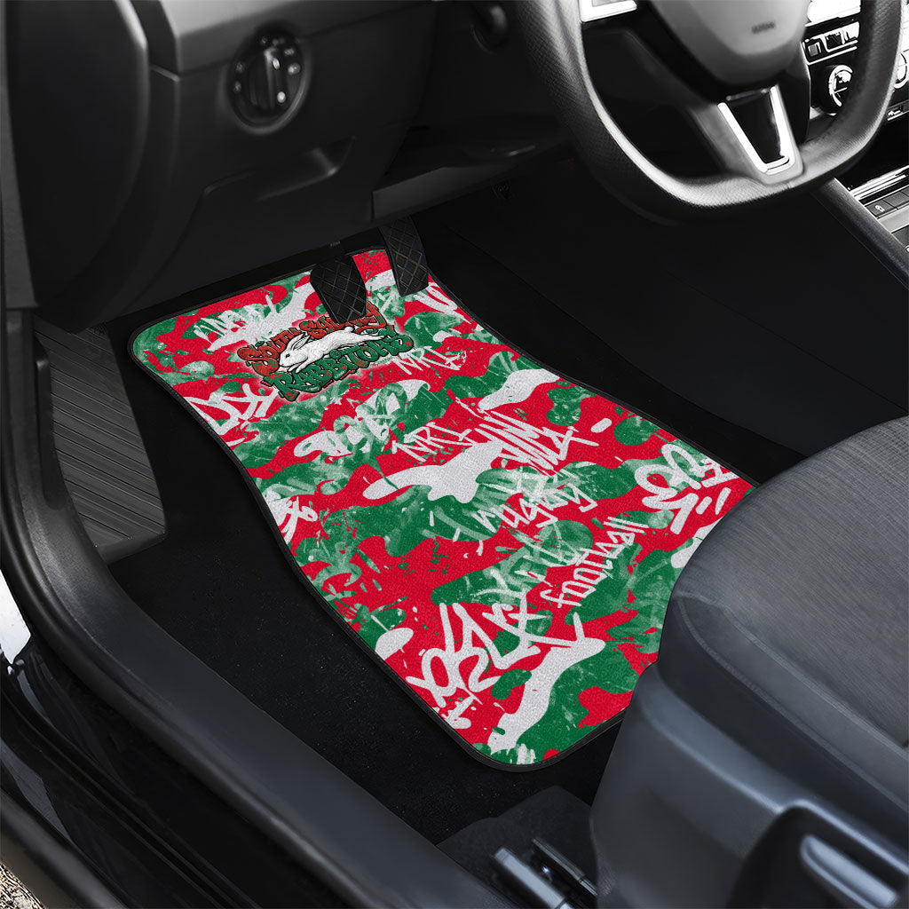 South Sydney Rabbitohs Rugby Car Mats Graffiti Typography Urban Camo Abstract Street Style