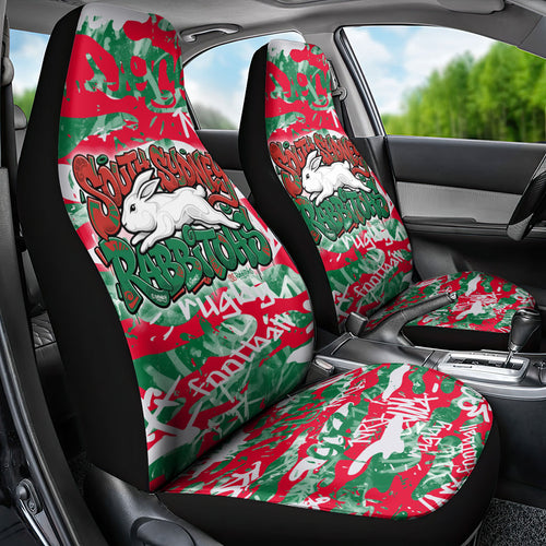 South Sydney Rabbitohs Rugby Car Seat Cover Graffiti Typography Urban Camo Abstract Street Style