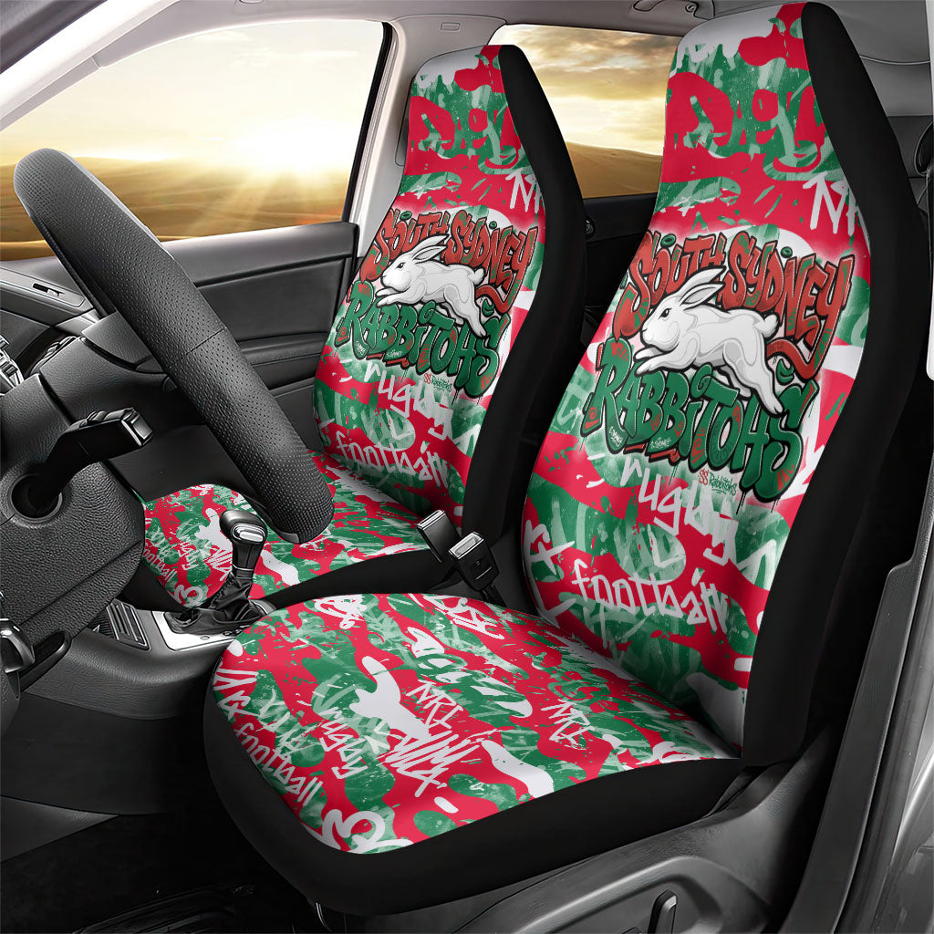 South Sydney Rabbitohs Rugby Car Seat Cover Graffiti Typography Urban Camo Abstract Street Style