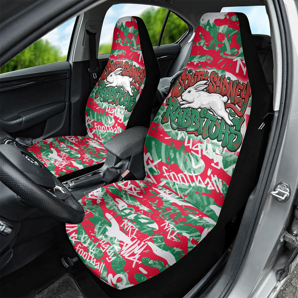 South Sydney Rabbitohs Rugby Car Seat Cover Graffiti Typography Urban Camo Abstract Street Style