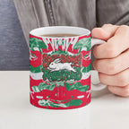 South Sydney Rabbitohs Rugby Ceramic Mug Graffiti Typography Urban Camo Abstract Street Style