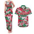 South Sydney Rabbitohs Rugby Couples Matching Tank Maxi Dress and Hawaiian Shirt Graffiti Typography Urban Camo Abstract Street Style