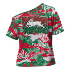 South Sydney Rabbitohs Rugby Cross Shoulder Shirt Graffiti Typography Urban Camo Abstract Street Style