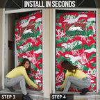 South Sydney Rabbitohs Rugby Door Cover Graffiti Typography Urban Camo Abstract Street Style
