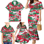 South Sydney Rabbitohs Rugby Family Matching Mermaid Dress and Hawaiian Shirt Graffiti Typography Urban Camo Abstract Street Style