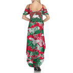 South Sydney Rabbitohs Rugby Family Matching Summer Maxi Dress and Hawaiian Shirt Graffiti Typography Urban Camo Abstract Street Style